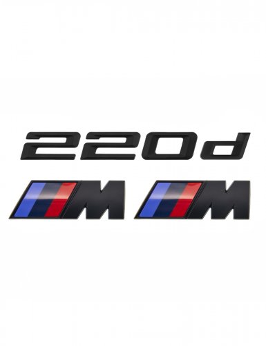 Эмблема на багажник для BMW 220 d и M на крыло черный мат - фото фото 6