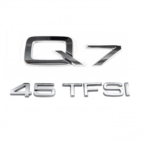 Комплект: шильдик на багажник Audi Q7 + 45 TFSI хром - фото