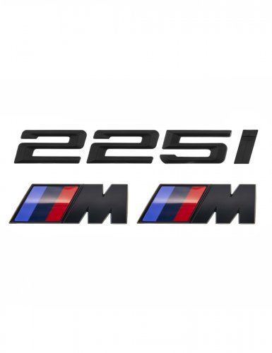 Эмблема на багажник для BMW 225 i и M на крыло черный мат - фото фото 6