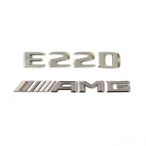 Комплект: шильдик на багажник для Mercedes E220 (2017+) +AMG - фото