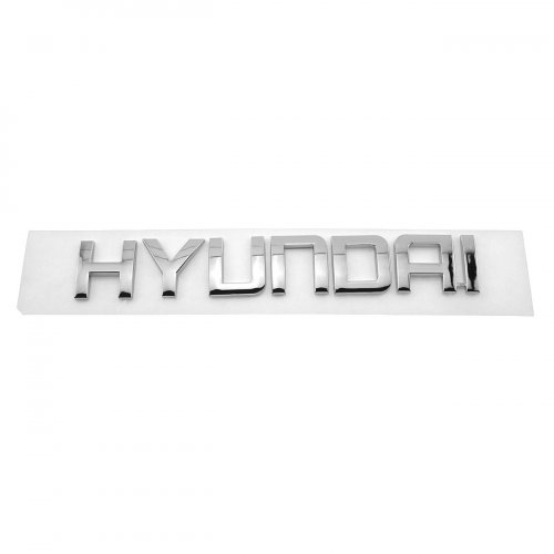 Шильдик на багажник Hyundai хром - фото