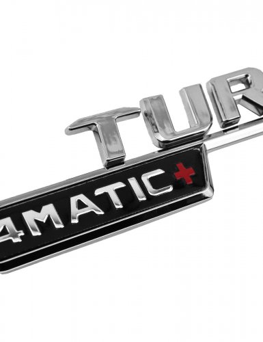 Комплект эмблем на крыло Turbo 4matic+ хром - фото фото 5