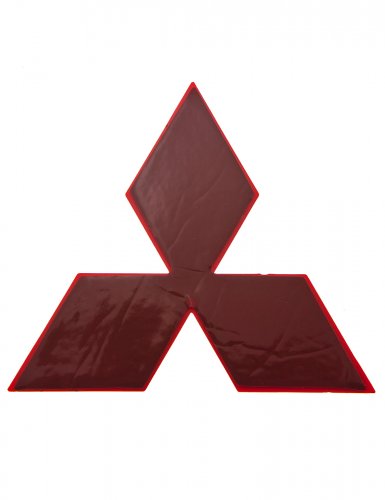 Эмблема для Mitsubishi 8*7 см красная - фото фото 3