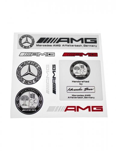 Комплект наклеек для Mercedes AMG 9 шт. - фото