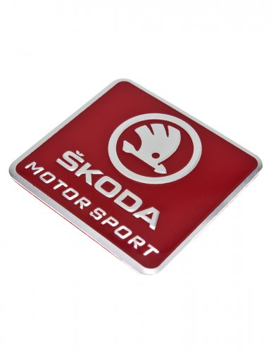 Эмблема для Skoda красная 55x60 - фото фото 4