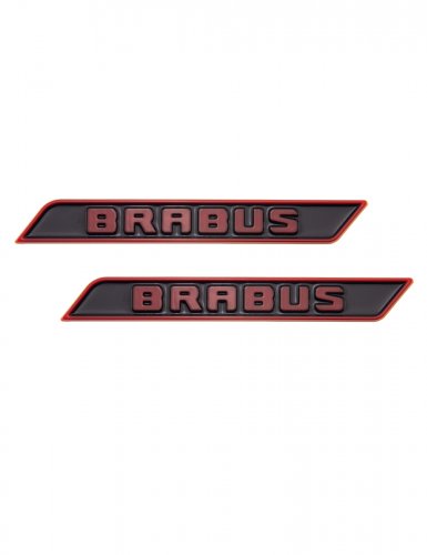 Эмблемы на крыло для Mercedes Brabus красно-черные 2 шт. - фото фото 6