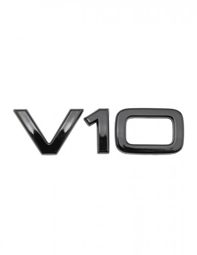 Эмблема на крыло для Audi V10 черный глянец 1 шт. - фото фото 6