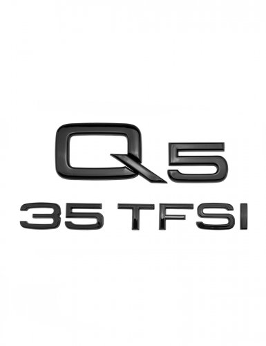 Эмблема на багажник для Audi Q5 35 TFSI черный глянцевый - фото фото 6