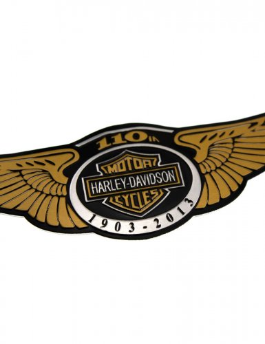 Алюминиевая эмблема Harley Davidson череп - фото фото 4