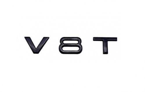 Комплект: эмблема на крыло Audi V8T черный глянец 2 шт. - фото фото 3