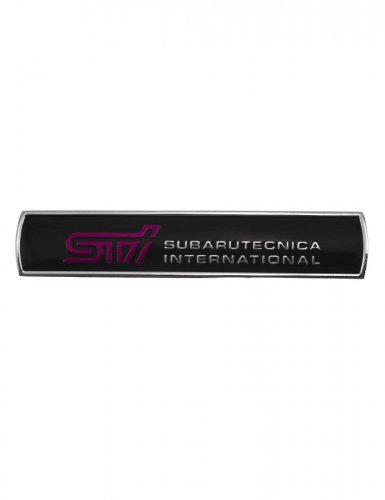 Эмблема для Subaru STI черная 75х15 мм. универсальная - фото