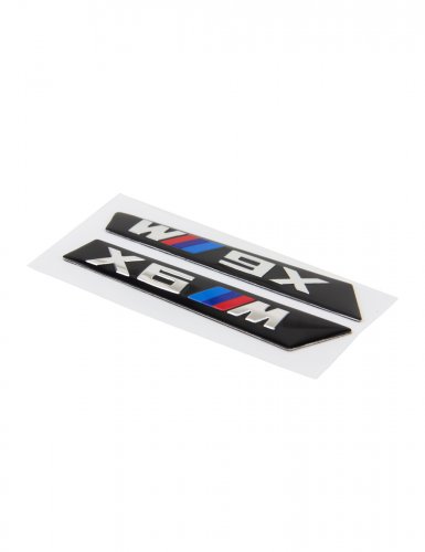 Эмблема на крыло для BMW X6M черный глянцевый 2 шт. - фото фото 4