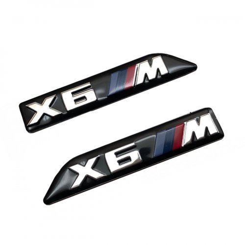 Комплект алюминиевых шильдиков для BMW X6M 2 шт. - фото фото 3