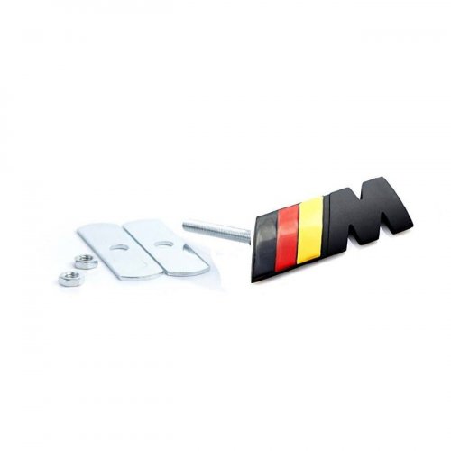 Эмблема на решетку для BMW M-tech черная матовая - фото