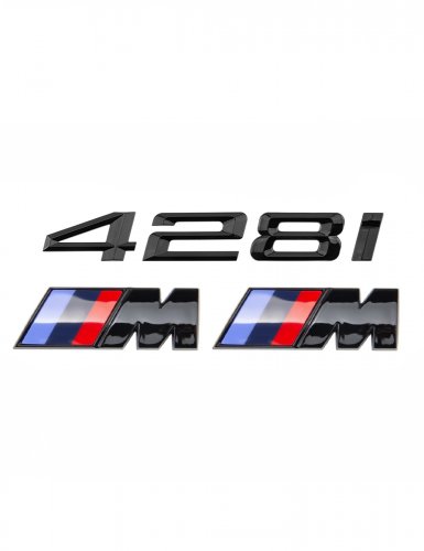 Эмблема на багажник для BMW 428i и M на крыло черный глянец - фото фото 6