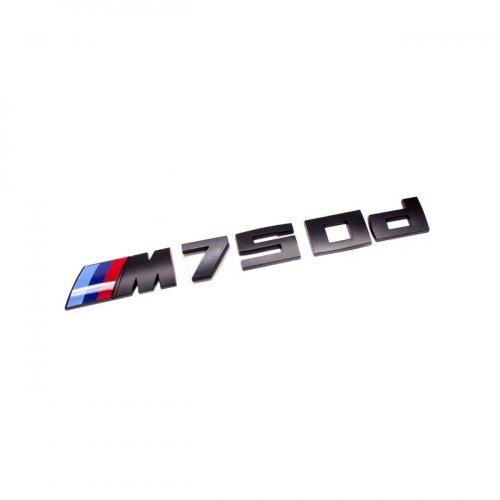 Шильдик на багажник M750d для BMW 7 - ой серии черный - фото фото 4