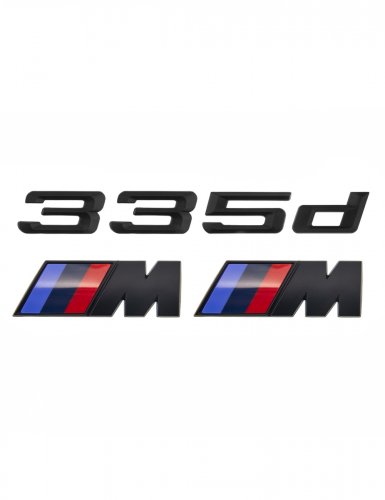 Эмблема на багажник для BMW 335 d и M на крыло черный мат - фото фото 6