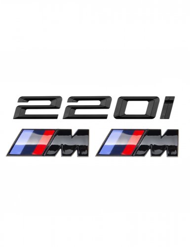 Эмблема на багажник для BMW 220 i и M на крыло черный глянец - фото фото 6