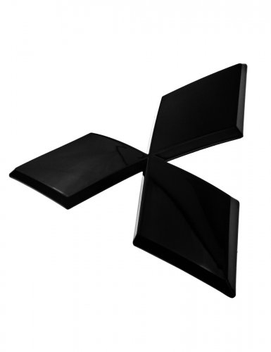Эмблема для Mitsubishi изогнутая форма 102х88 мм. - фото фото 4