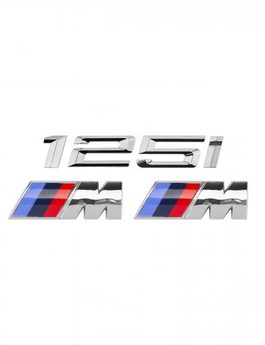 Эмблема на багажник для BMW 125i и M на крыло хром - фото фото 6