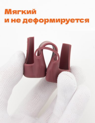Чехол на пряжку ремня безопасности автомобиля бордовый - фото фото 4