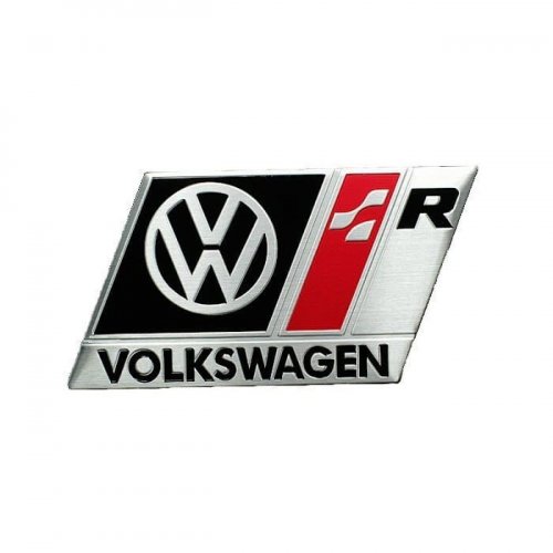 Алюминиевая эмблема Volkswagen черная - фото