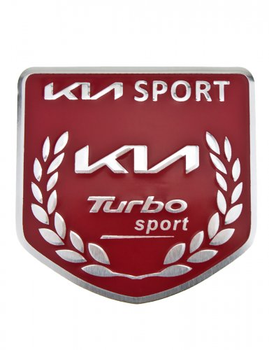 Эмблема для Kia Sport красная 50x50 - фото фото 7