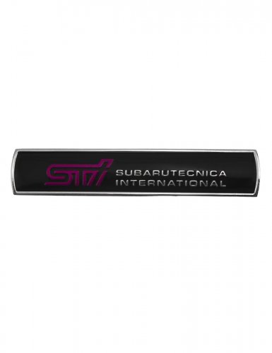Эмблема для Subaru STI черная 75х15 мм. универсальная - фото фото 6