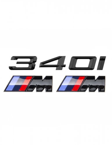 Эмблема на багажник для BMW 340 i и M на крыло черный глянец - фото фото 6