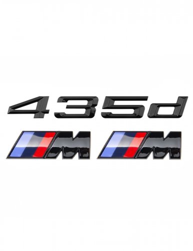 Эмблема на багажник для BMW 435d и M на крыло черный глянец - фото фото 6