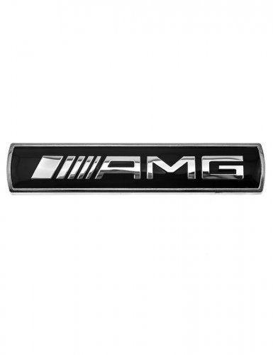 Шильдик для Mercedes AMG черный 75х15 мм. - фото