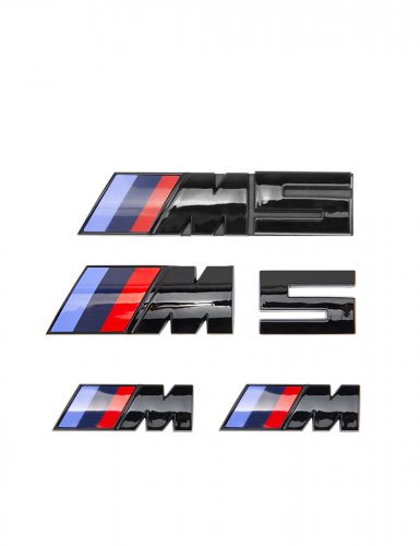 Эмблемы для BMW M 5 серии черный глянец на багажник и крыло - фото фото 6