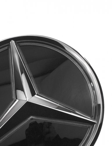 Эмблема на решетку для Mercedes хром с белой подсветкой - фото фото 5