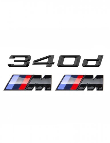 Эмблема на багажник для BMW 340 d и M на крыло черный глянец - фото фото 6