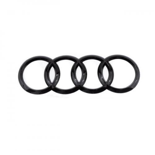 Эмблема на багажник для Audi кольца черный глянец 228 х 80 - фото фото 3
