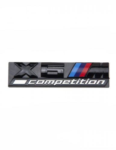 Эмблема на решетку для BMW X6M черный глянцевый - фото фото 6