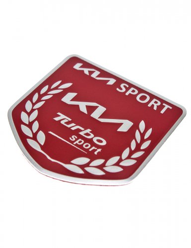 Эмблема для Kia Sport красная 50x50 - фото фото 4