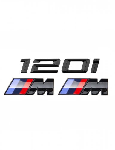 Эмблема на багажник для BMW 120 i и M на крыло черный глянец - фото фото 6