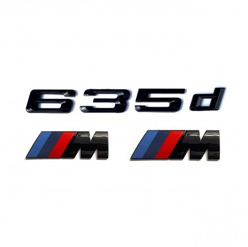 Комплект шильдиков BMW 635 d и 2 эмблемы на крыло - фото
