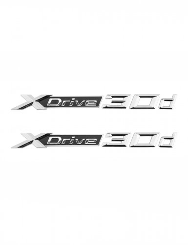 Эмблема на крыло для BMW X-drive 30d хром 2 шт. - фото фото 6