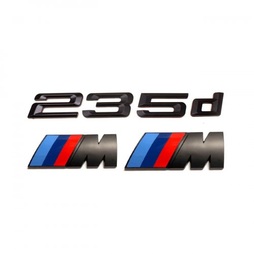 Комплект шильдиков BMW 235 d и 2 эмблемы на крыло - фото