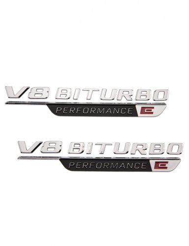 Эмблемы на крыло для Mercedes V8 Biturbo хром 2 шт. - фото фото 6