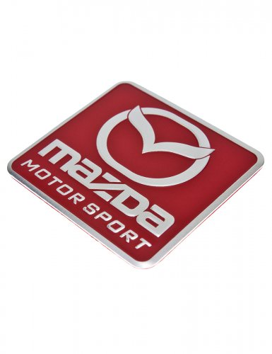 Эмблема для Mazda MOTOR S красная 55x60 - фото фото 4
