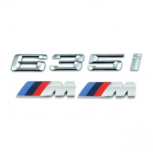 Комплект: шильдик на багажник BMW 635i + 2 эмблемы на крыло - фото