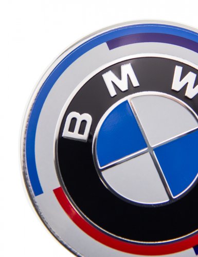 Эмблема на багажник для BMW юбилейная 74 мм. - фото фото 5