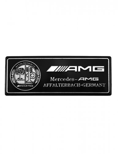 Эмблема для Mercedes AMG черная 80x30 мм. - фото