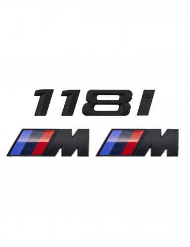 Эмблема на багажник для BMW 118 i и M на крыло черный мат - фото фото 6