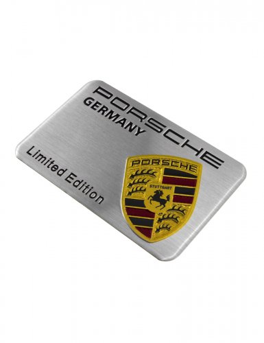 Шильдик для Porsche алюминиевый серебристый - фото фото 4