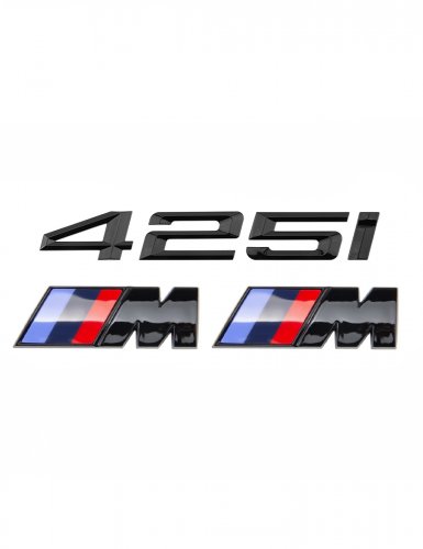 Эмблема на багажник для BMW 425i и M на крыло черный глянец - фото фото 6