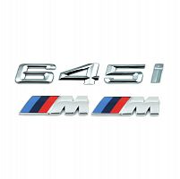 Комплект: шильдик на багажник BMW 645i + 2 эмблемы на крыло - фото